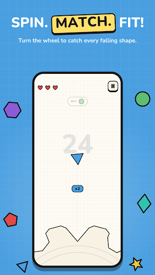 Shape Fit: Spin Wheel Puzzle screenshot from Google Play